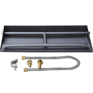 Stanbroil 20.5" Natural Gas Powder Coated Steel Fireplace Dual Flame Pan Burner